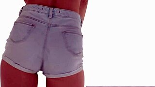 Sexy Tight Jean Shorts Ass Shaking Asmr 😍