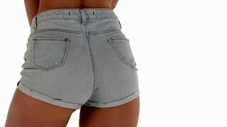Sexy Tight Jean Shorts Ass Shaking Asmr 😍