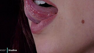 Karly undergoes a detailed mouth test involving domination and cum in mouth