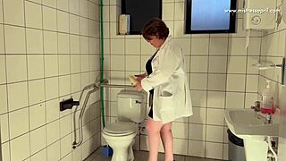 dominatrix april dominates pam with strapon and bondage