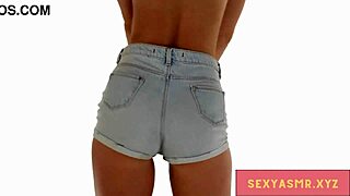 Sexy Tight Jean Shorts Ass Shaking Asmr 😍