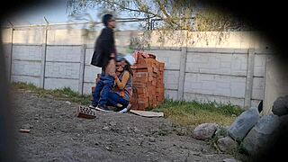 sexy latina flashes pussy at work on security cams