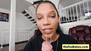 Sexy Busty Black Beauty Sucks Huge White Cock And Gets Fucked Doggy Style Deep And Rough - Eden West Charles Dera