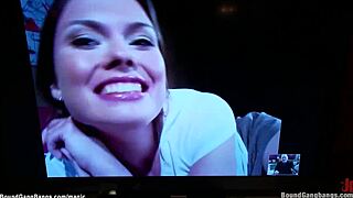 Russian bride undergoes interracial group fucking with bondage and domination