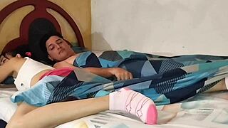 I awoke to my passionate Colombian lover craving sex beside me, I fucked her hard in her hungry pussy.