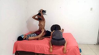 homemade threesome: dirty, unsuccessful sex attempts, morbidity latin