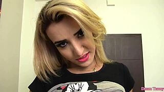 Hot tgirl vitoria neves plays with her hard erect cock using toys in solo session