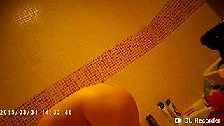 Spy camera shower nude tits
