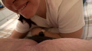 Pov rimjob and blowjob milf swallows cum