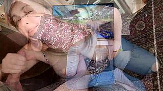 The ultimate cheat code gamergirl living the dream big tits bj & swallow