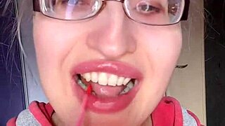 Asmr Eating Banana Pink Lipstick