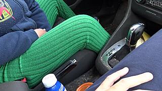 Mature woman reveals her hairy beaver to celebrate a young man's eighteenth birthday