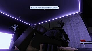 Oh wow, that goth slut is bent over getting her ass fucked rough by a monster bbc!