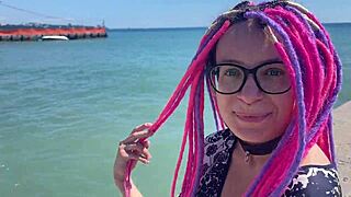 we film a crazy vacation video with hard spanking.