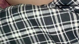 Petite step sisters let big dick step brother cum inside her ass