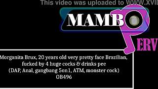 morganita brux 20 years old very pretty face brazilian fucked by 4 huge cocks dap dry version anal gangbang 5on1 atm monster cock ob496