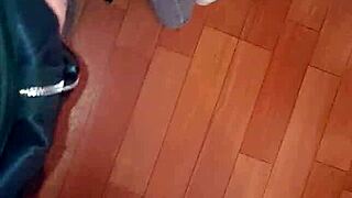 Three hot teachers feel overwhelming pleasure as they masturbate in mini skirts after work, reaching orgasm together