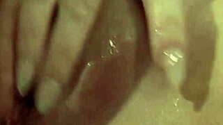 Brunette sophie dee squirts so hard after solo dildo fucking session