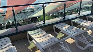 we film a crazy vacation video with hard spanking.