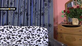 Mature cougar rides young stud passionately