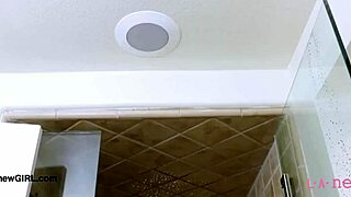 Cute Brunette With Long Hair Took A Shower