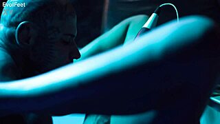 put your feet on my cock while i lick your soles