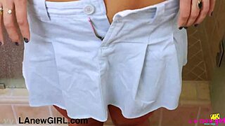 I just had a relaxing shower as a glamorous blonde beauty