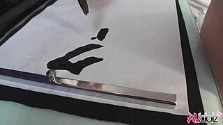 Renka Shimizu Uses Sex Toy For Masturbation Legs Spread