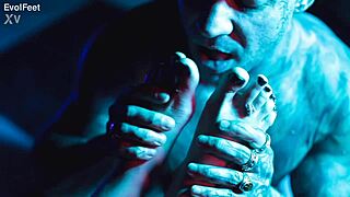 put your feet on my cock while i lick your soles