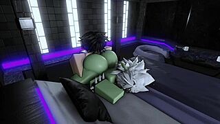 Best breeding session with my fat ass goblin slut on roblox 😈
