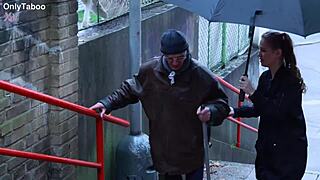 Teen ass destroyed by old man's big cock