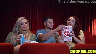 Guy With Pussy Pounded By Two Busty Shemales