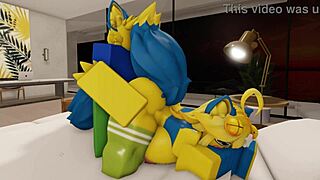 Cute Furry Couple Engages In Intense Fucking With Monster Cocks In Modern Roblox House