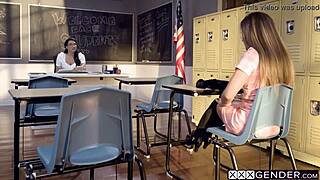 Lesbian Students Maya Kendrick Liv Revamped And April Olsen Riding Shemales Jessy Dubai Cock After Sloppy Blowjob