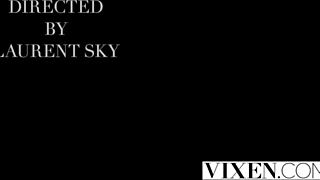 Vixen redheads Myra and Scarlet share cock passionately