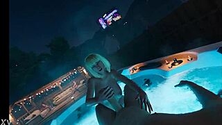 'Do you want to cum on my huge natural tits?' Brittney asks at the party