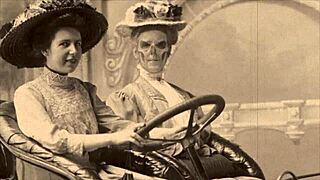 fun vintage halloween event with antique retro halloween costumes and props