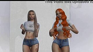 ice spice and big latto photoshoot threesome with interracial anal