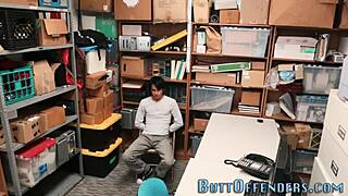 Gay Stud Gets Cum After Fucking Mall Cop