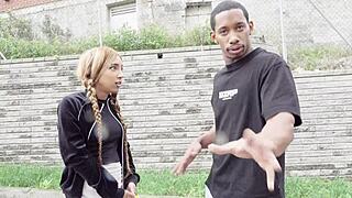 Chica cachonda begs for big black cocks on the street in rough quickie