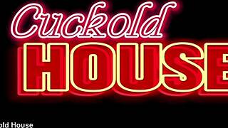 Curvy brunette amateur rides hard in homemade video while cuckold boyfriend watches moaning