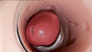 Camera inside deep pussy captures huge ejaculation of sperm?