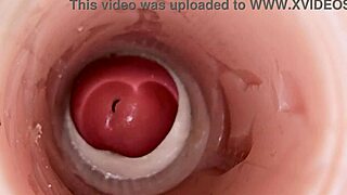 Camera inside deep pussy captures huge ejaculation of sperm?
