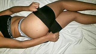 couch workout turns into intense interracial fucking