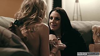 doctor and brunette dominate a patient. they use blindfolds and feet for intense fetish play.