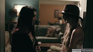 doctor and brunette dominate a patient. they use blindfolds and feet for intense fetish play.