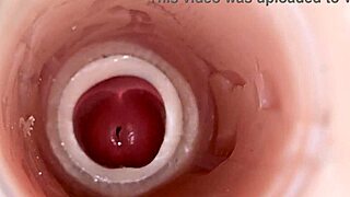 Camera inside deep pussy captures huge ejaculation of sperm?