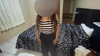 casting 004 - aida shows squirt technique and gets anal creampie orgasm