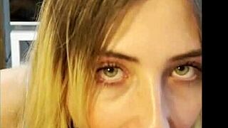 intense pov blowjob for fortunate man