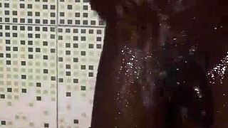 homemade solo quick round masturbating monster cock before shower time 🚿